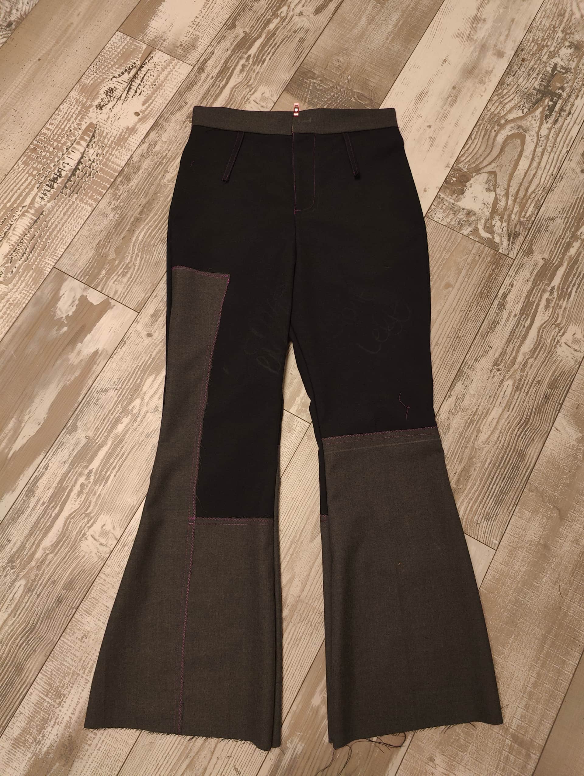 Patchwork Flared Trousers v1