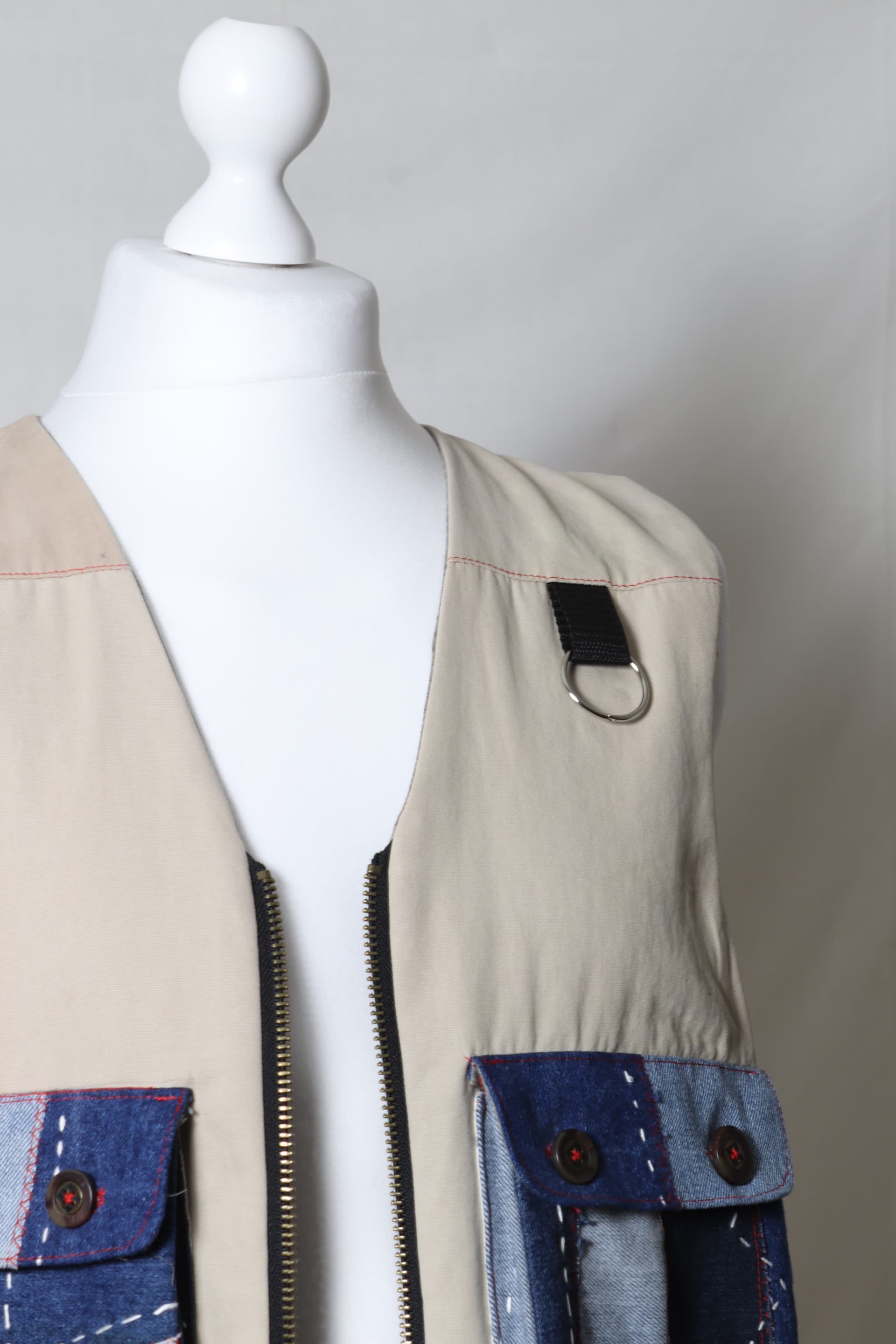 BANG! Patchwork Appliqué Utility Vest v1 thumbnail 11