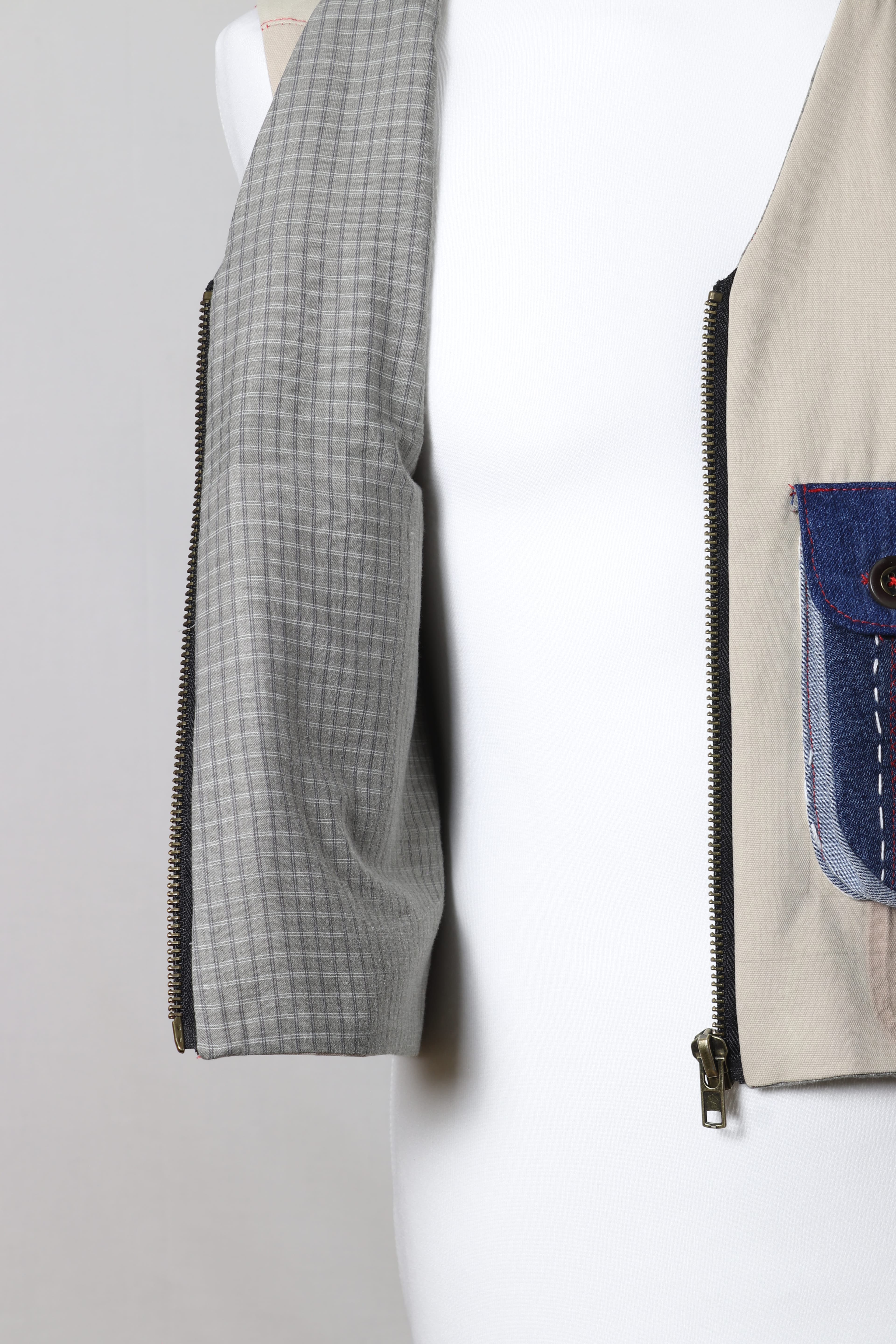 BANG! Patchwork Appliqué Utility Vest v1 image 4