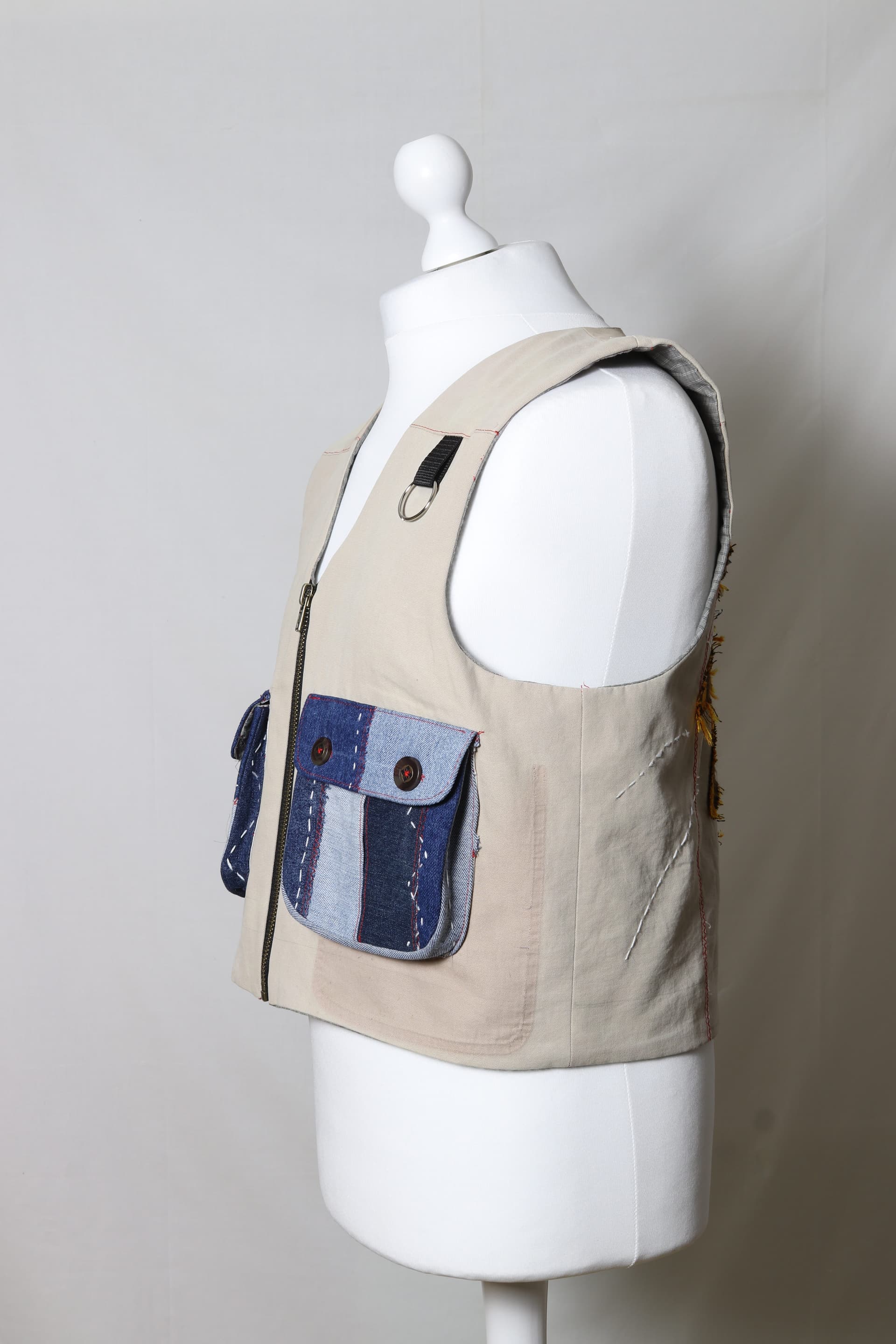 BANG! Patchwork Appliqué Utility Vest v1 thumbnail 5