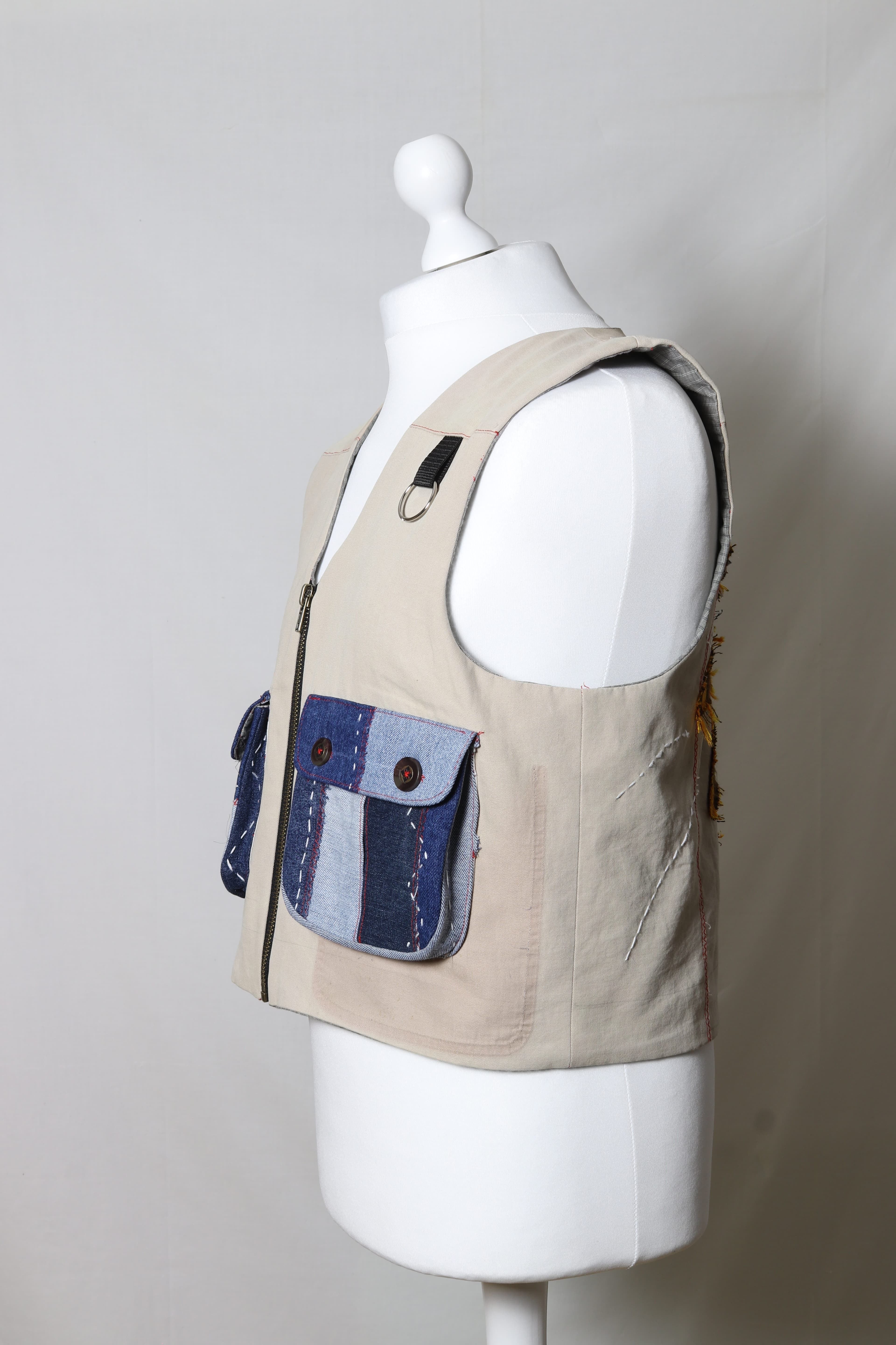 BANG! Patchwork Appliqué Utility Vest v1 image 5
