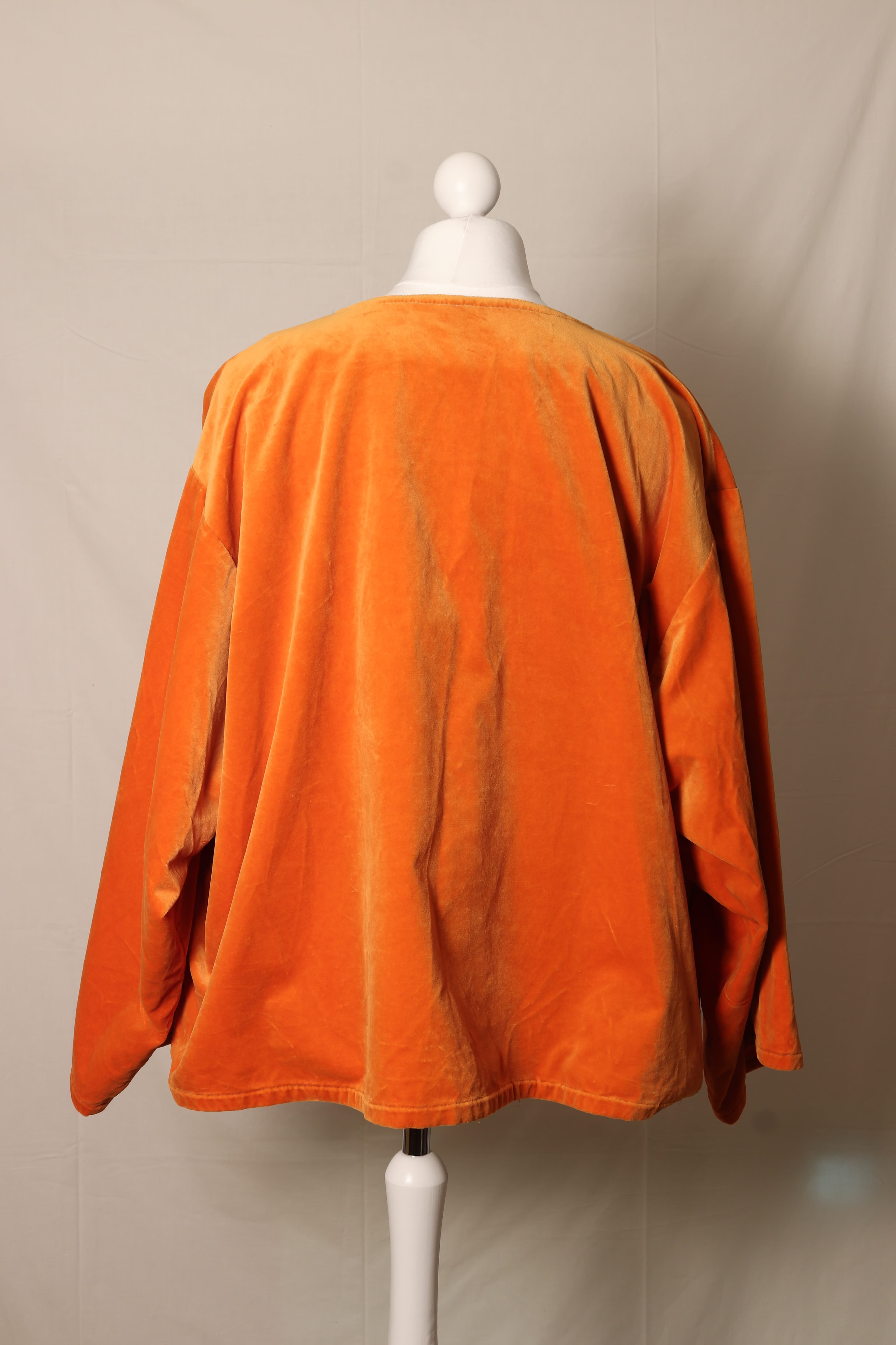Vintage Orange Velvet Throw Over 01 image 3