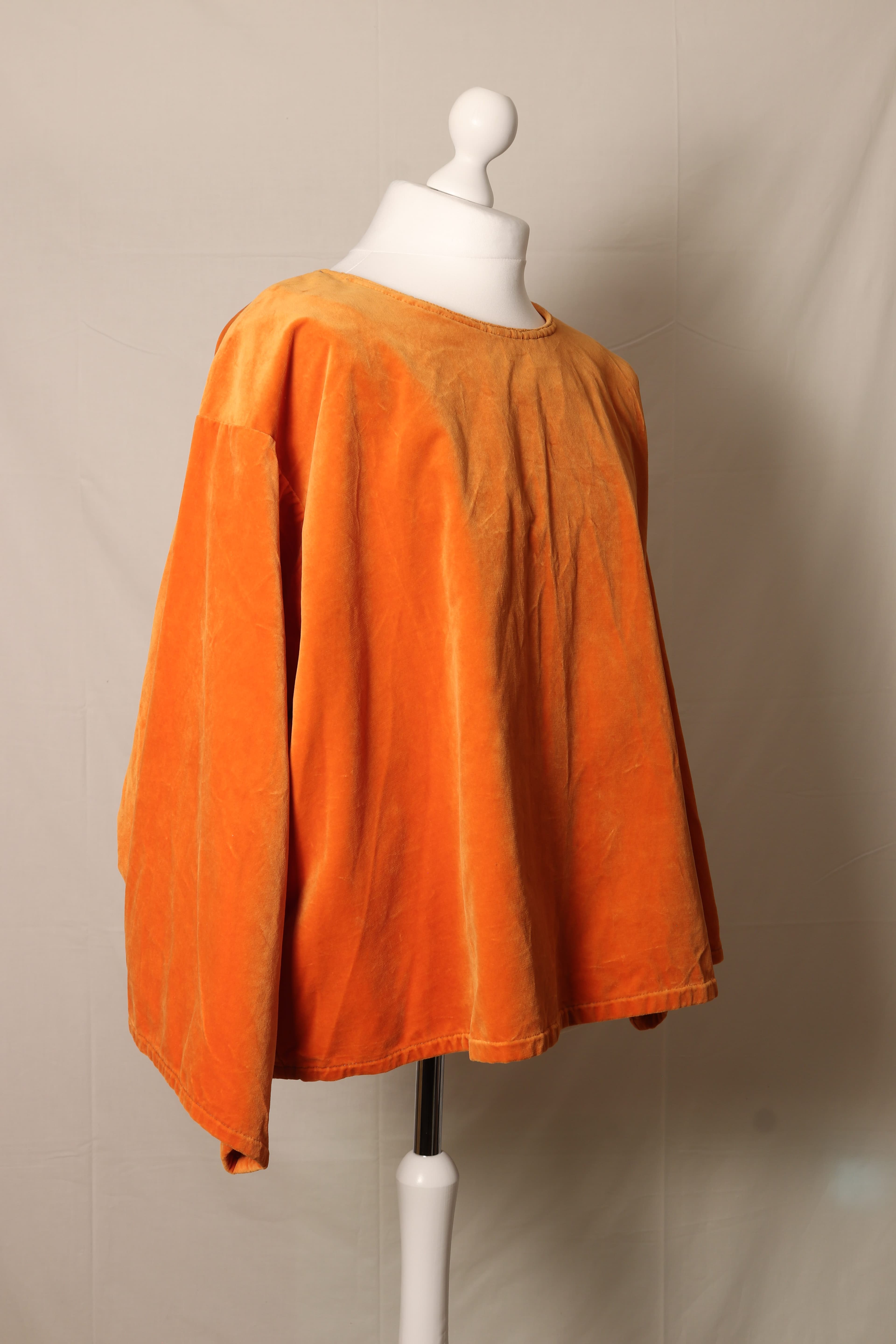 Vintage Orange Velvet Throw Over 01 image 5