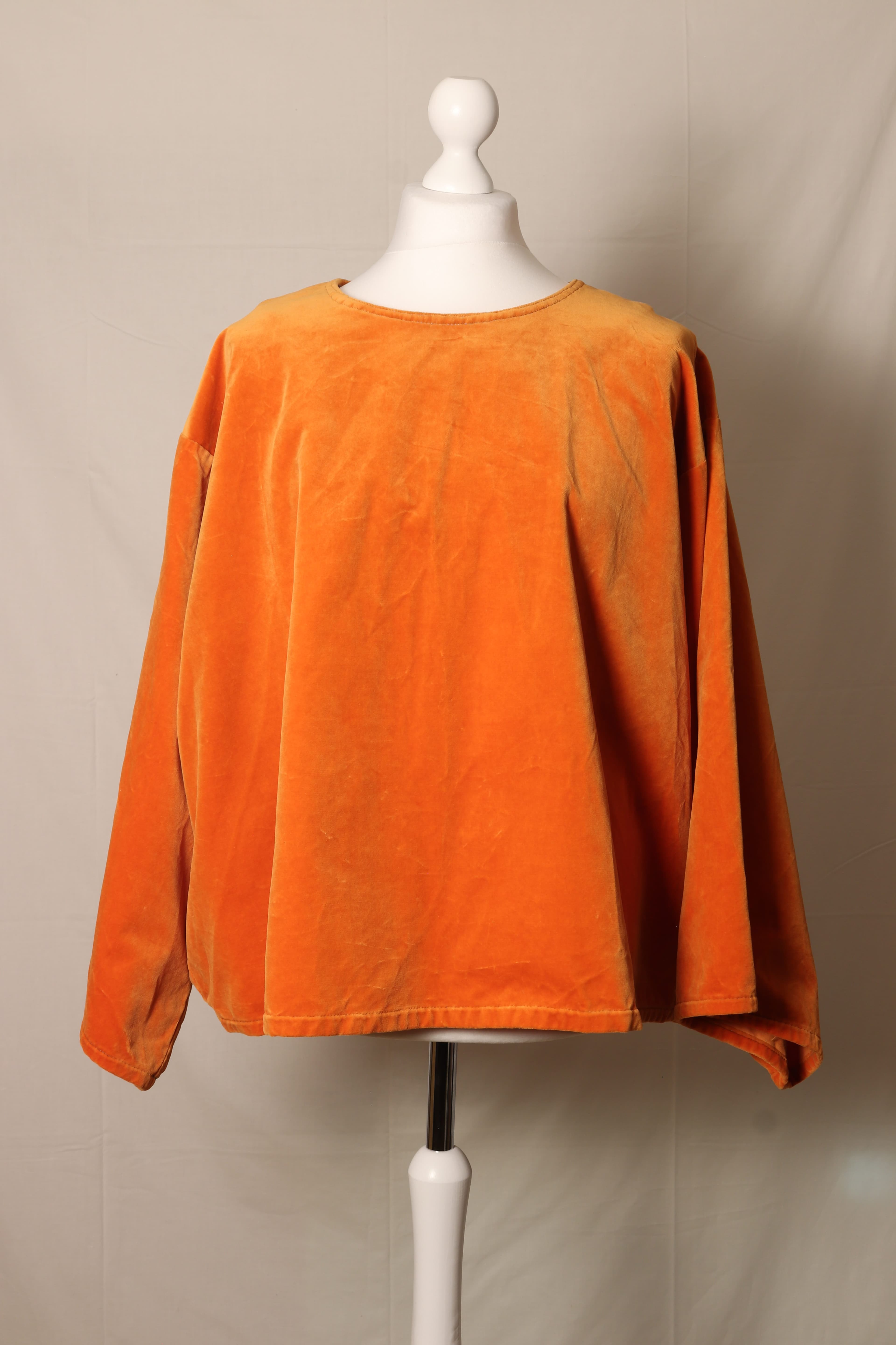 Vintage Orange Velvet Throw Over 01 image 6