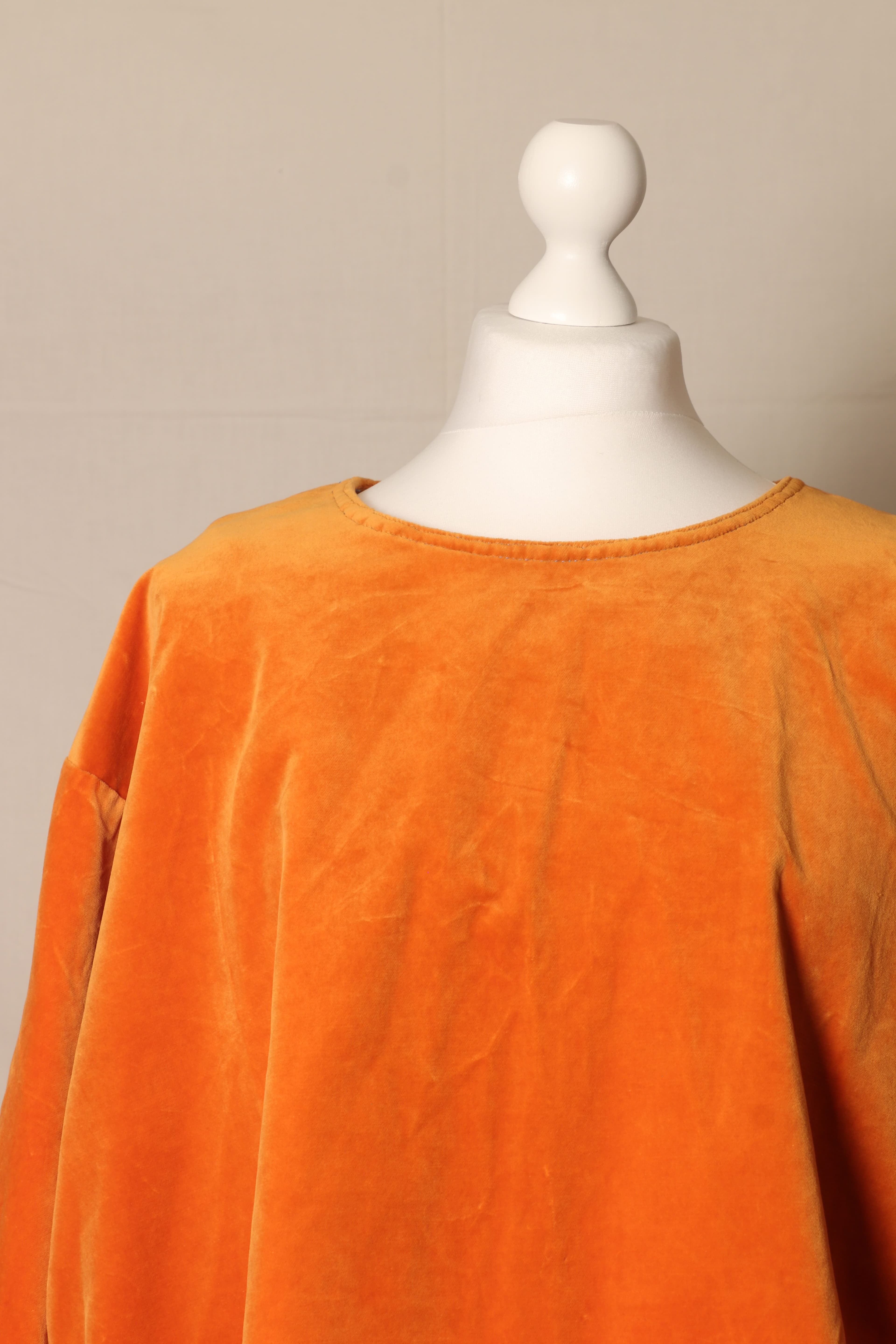 Vintage Orange Velvet Throw Over 01 image 7