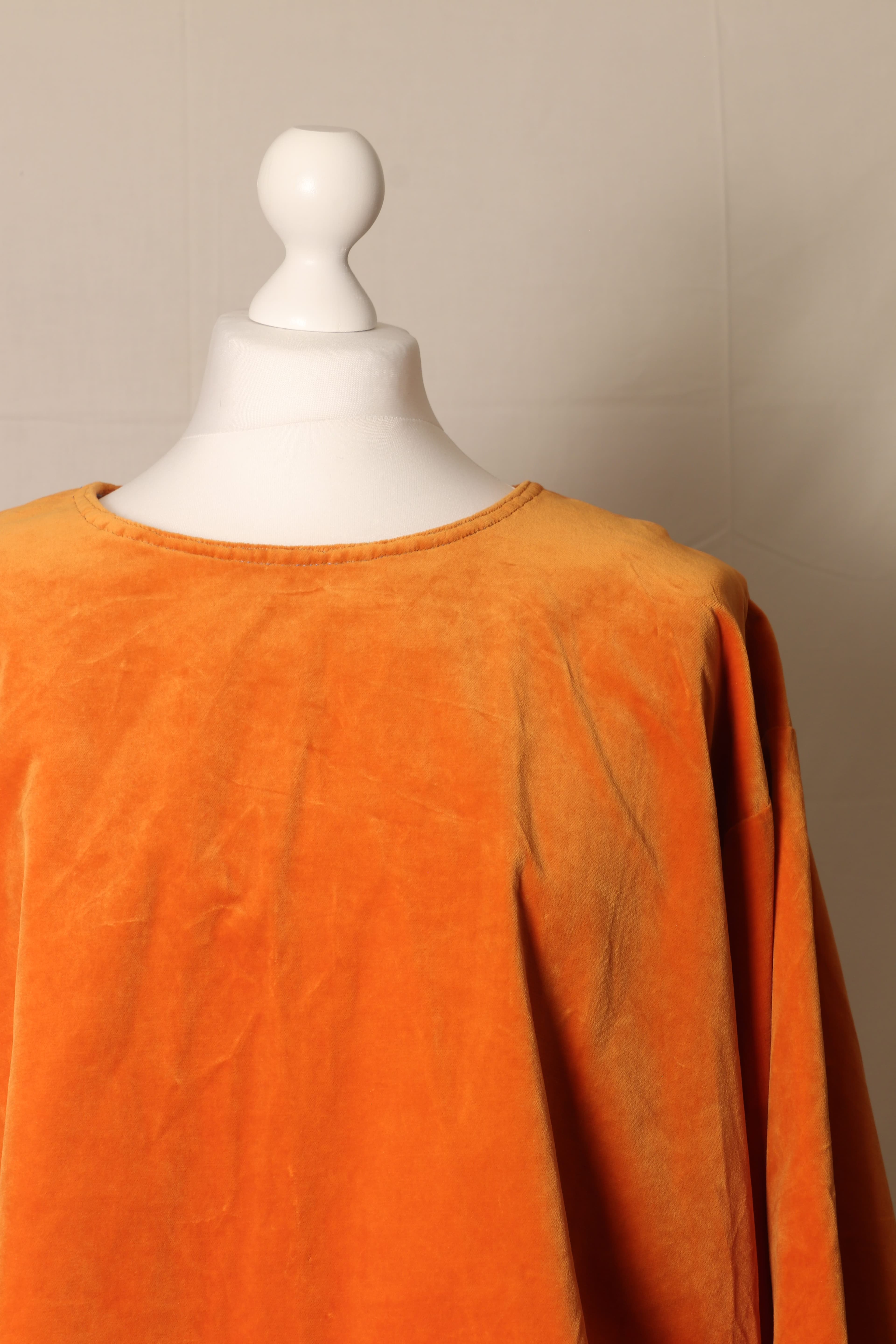 Vintage Orange Velvet Throw Over 01 image 8