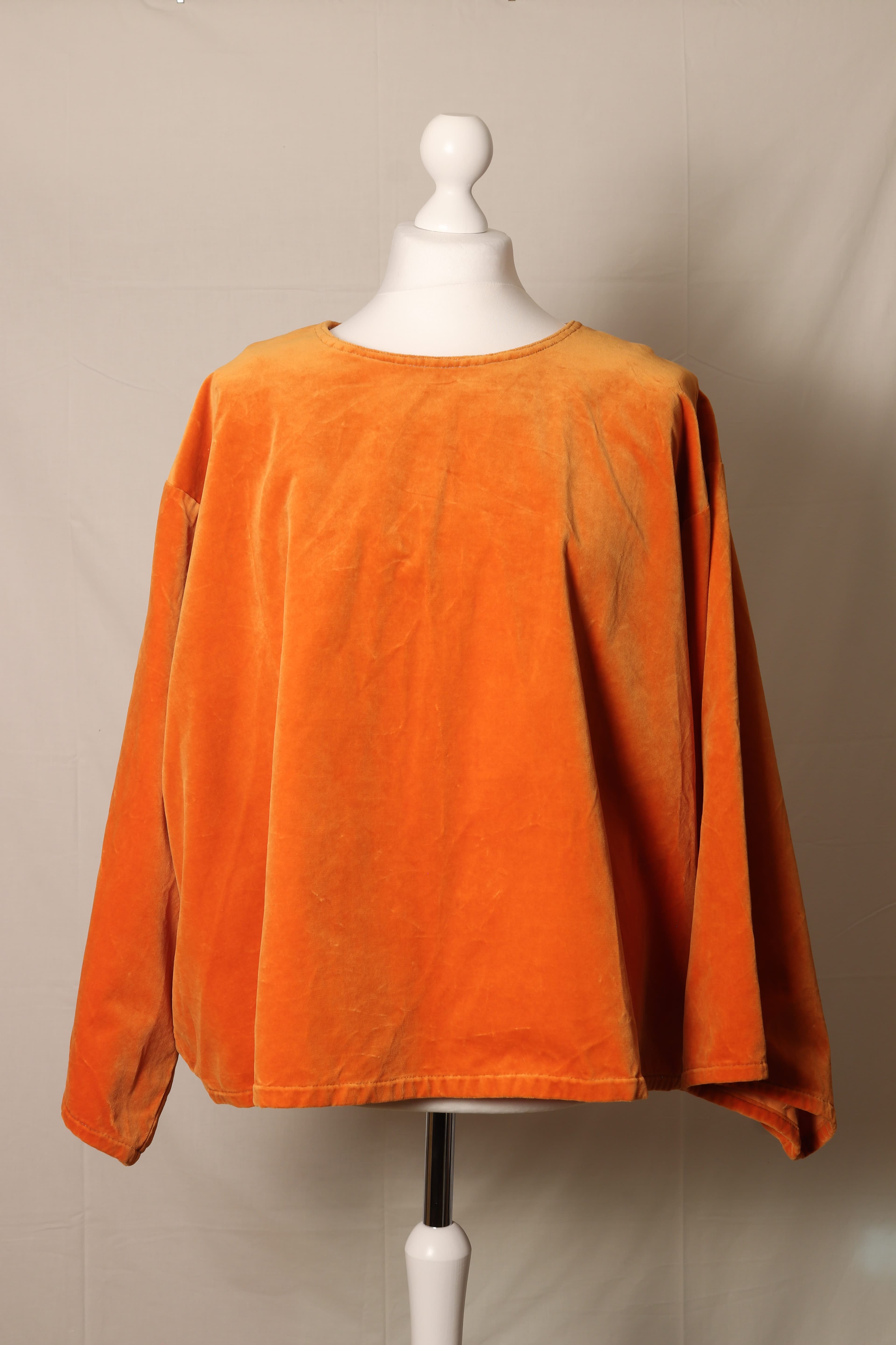Vintage Orange Velvet Throw Over 01 image 9