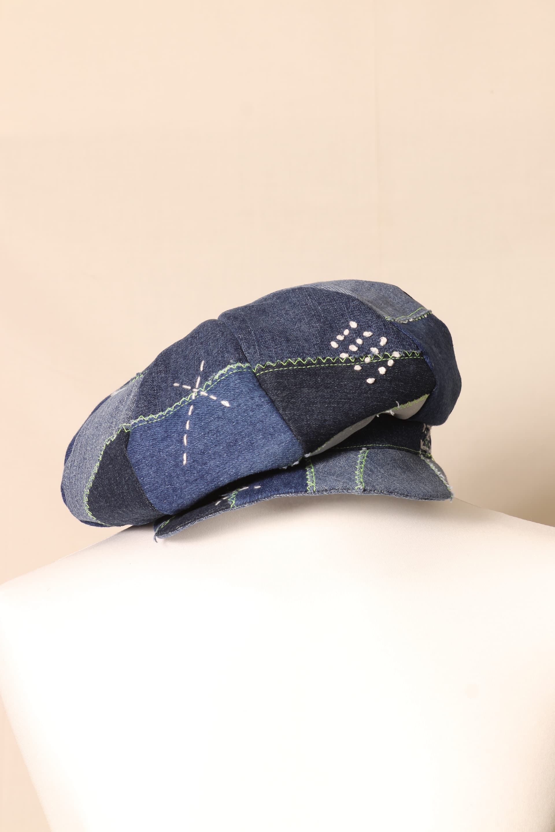 Denim Patchwork Flat Cap thumbnail 9