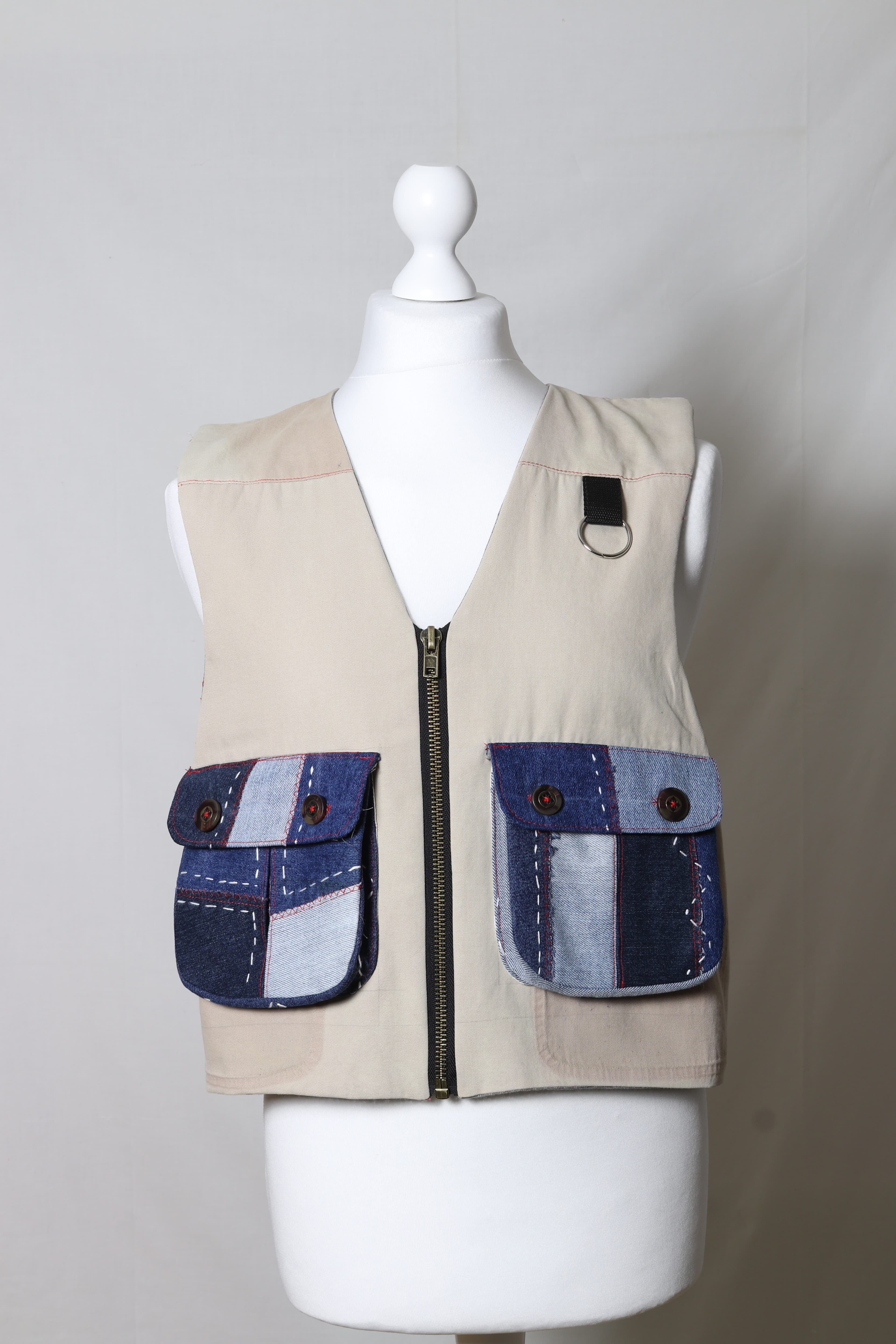 BANG! Patchwork Appliqué Utility Vest v1 alternate